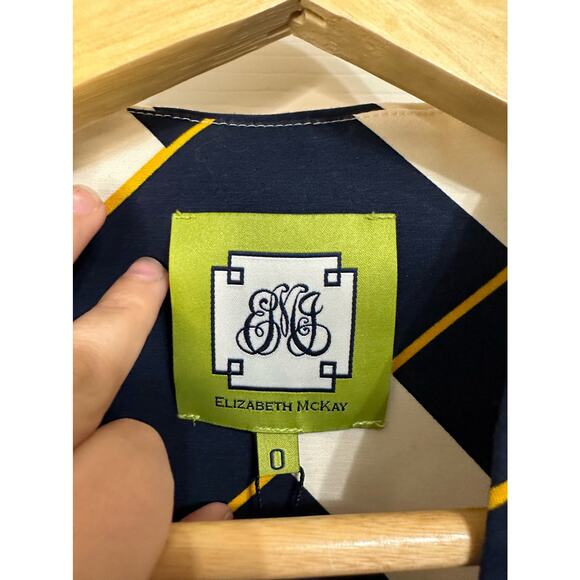 Elizabeth mckay christie top‎ navy white size 0 NEW - Picture 2 of 7